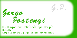 gergo postenyi business card